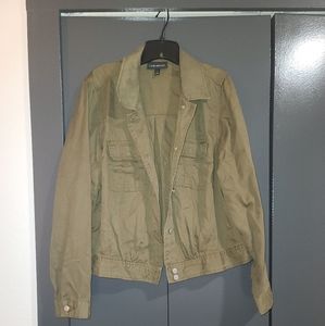 Lane Bryant Tencel Army Green Utility Jacket 14/16